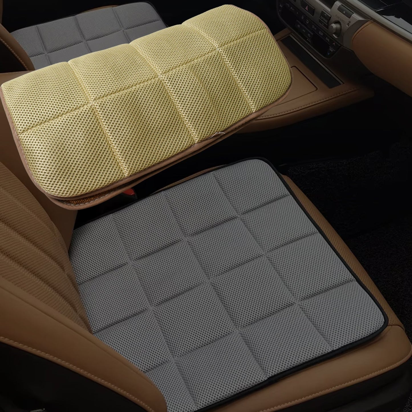 Square Shaped Bamboo Charcoal Filled Car Auto Seat Cushion Mat Cover - infinityexculsivestore.com