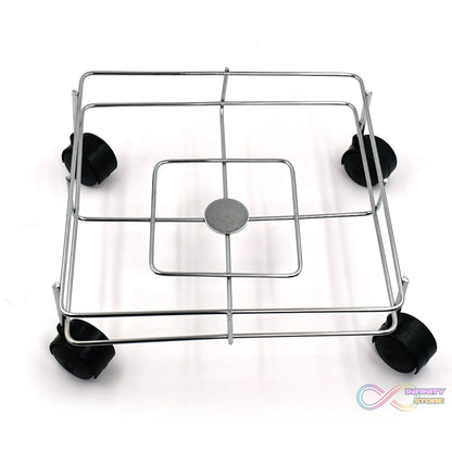 Square stand for holding oil bottles securely