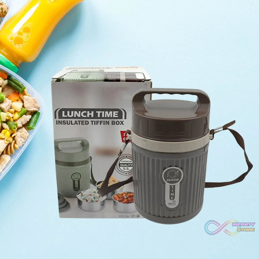 Stackable Insulated Tiffin with Handle (1 Pc): Leakproof, Hot Food Container - infinityexculsivestore.com