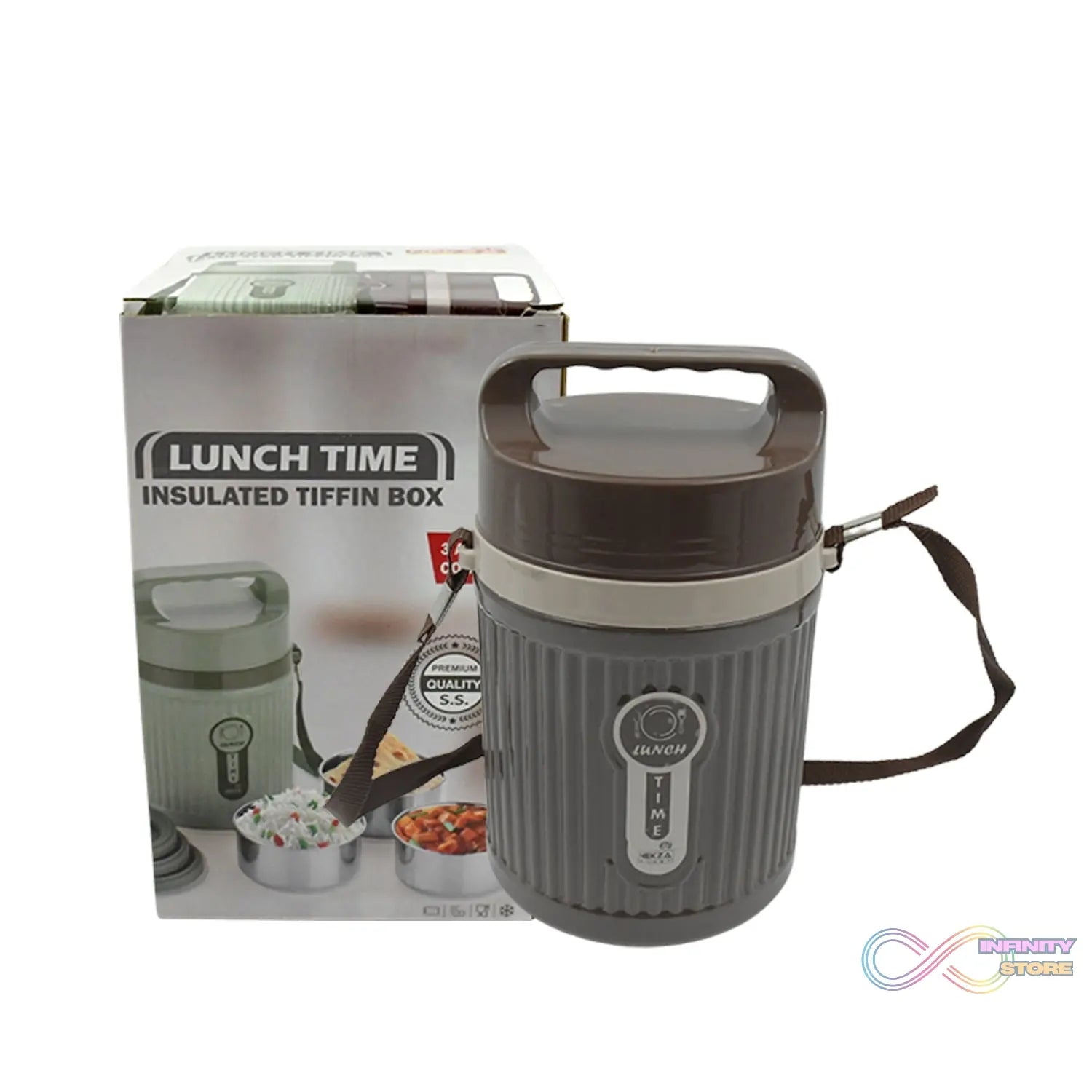 Stackable Insulated Tiffin with Handle (1 Pc): Leakproof, Hot Food Container - infinityexculsivestore.com