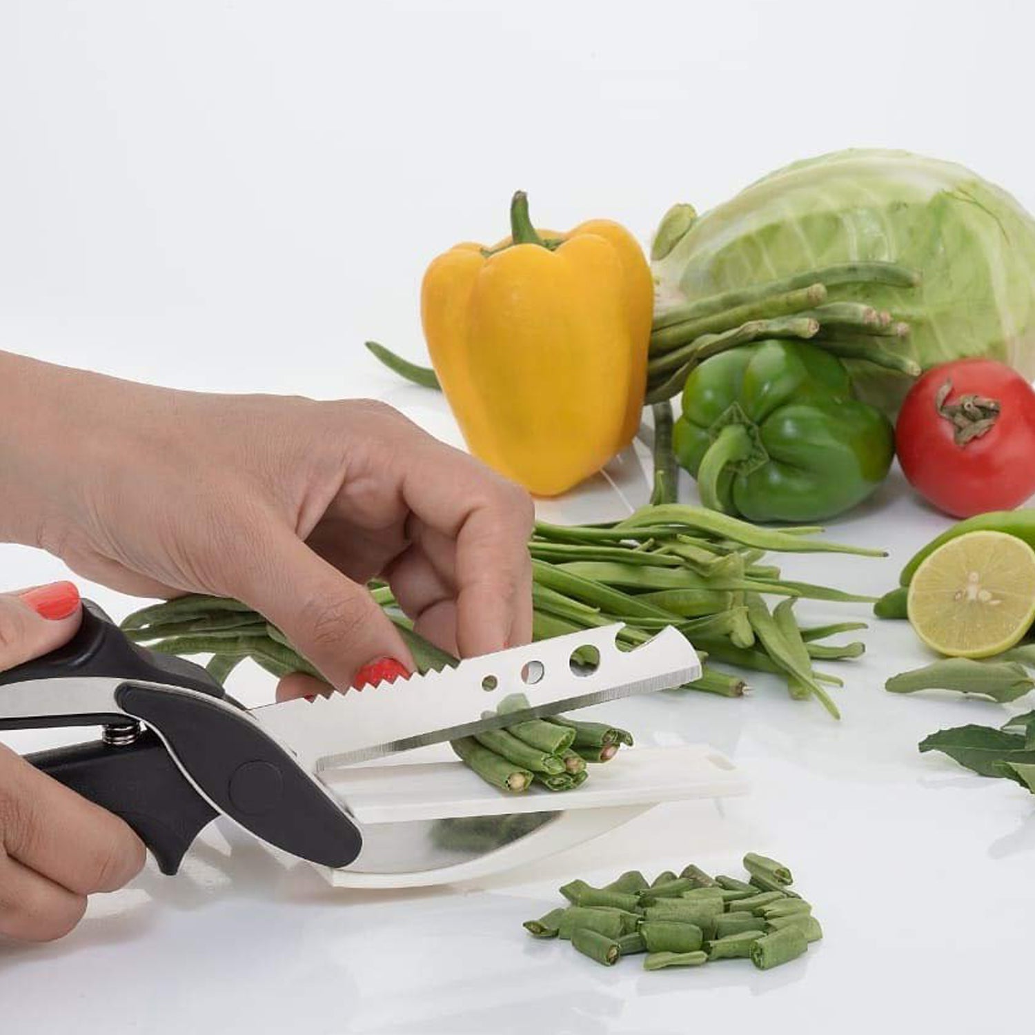 Stainless Steel 4 in 1 Clever Cutter, Black - infinityexculsivestore.com