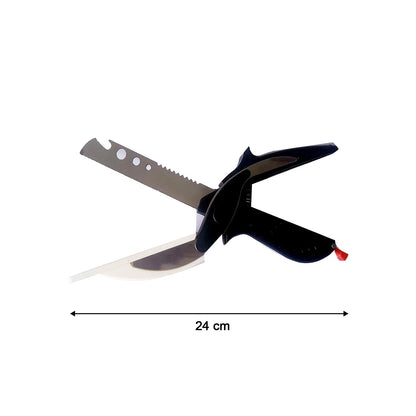 Stainless Steel 4 in 1 Clever Cutter, Black - infinityexculsivestore.com