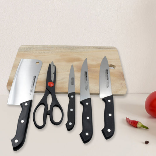 Stainless Steel 6 Piece Kitchen Knife Knives Set For Home Restaurant - infinityexculsivestore.com