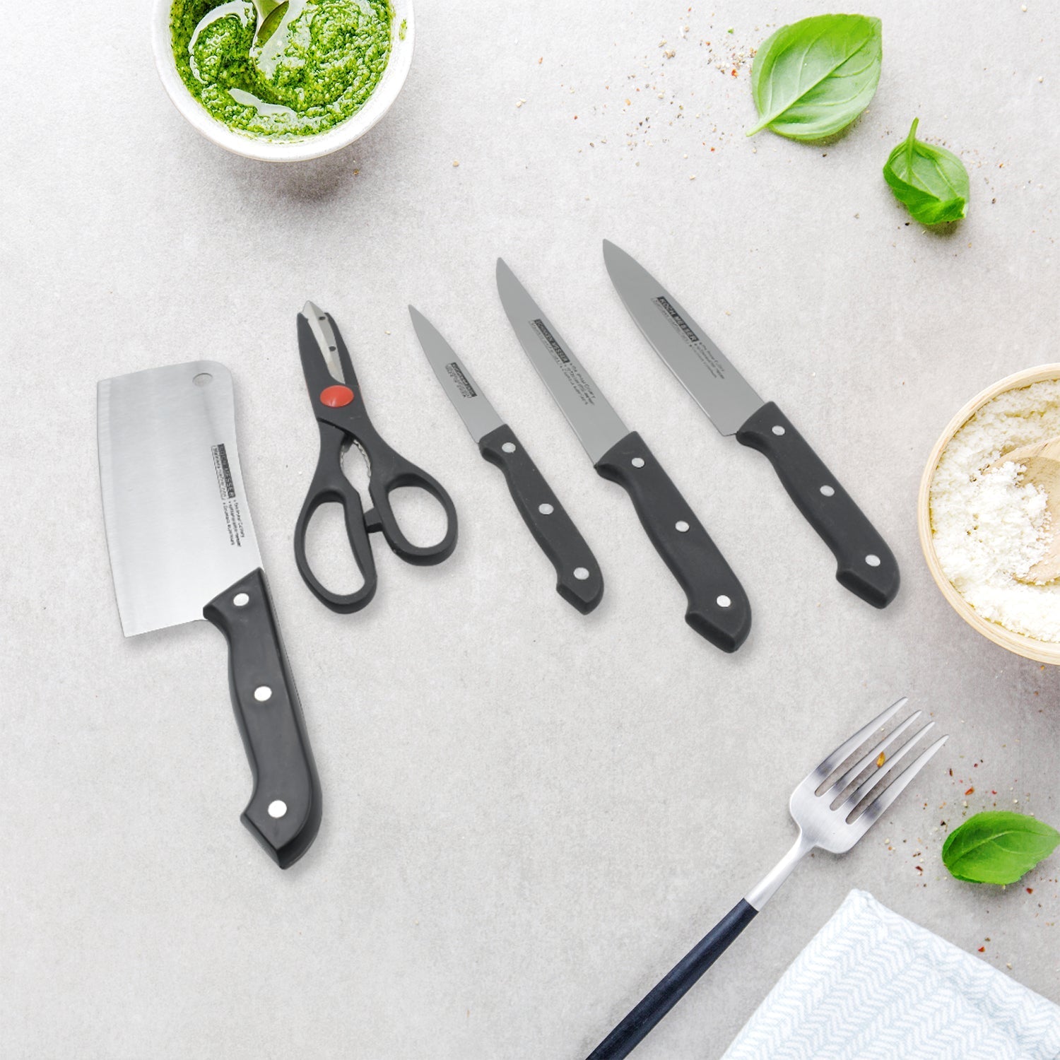 Stainless Steel 6 Piece Kitchen Knife Knives Set For Home Restaurant - infinityexculsivestore.com