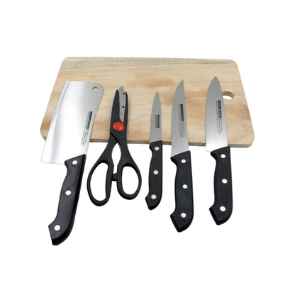 Stainless Steel 6 Piece Kitchen Knife Knives Set For Home Restaurant - infinityexculsivestore.com