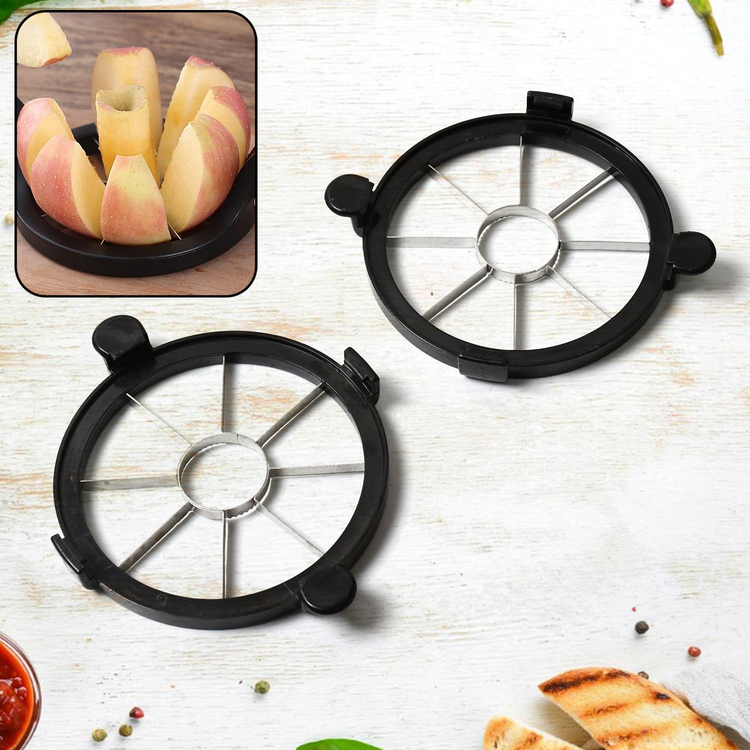 Stainless Steel 8 Blades Apple Slicer Corer Fruit Cutter and Divider Fruit Tool - infinityexculsivestore.com