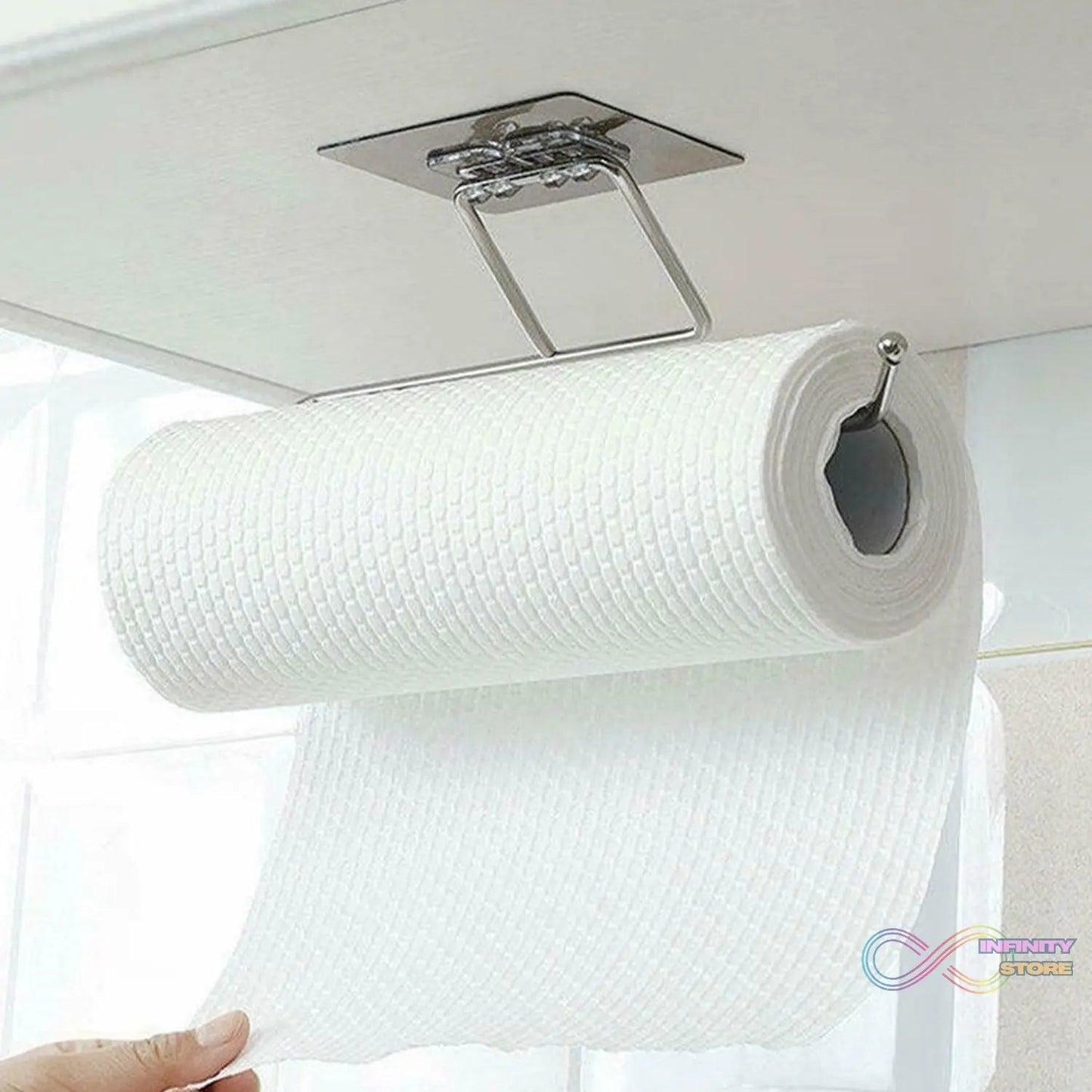 Stainless Steel Adhesive Paper Roll Holder Tissue (1 pc) - infinityexculsivestore.com