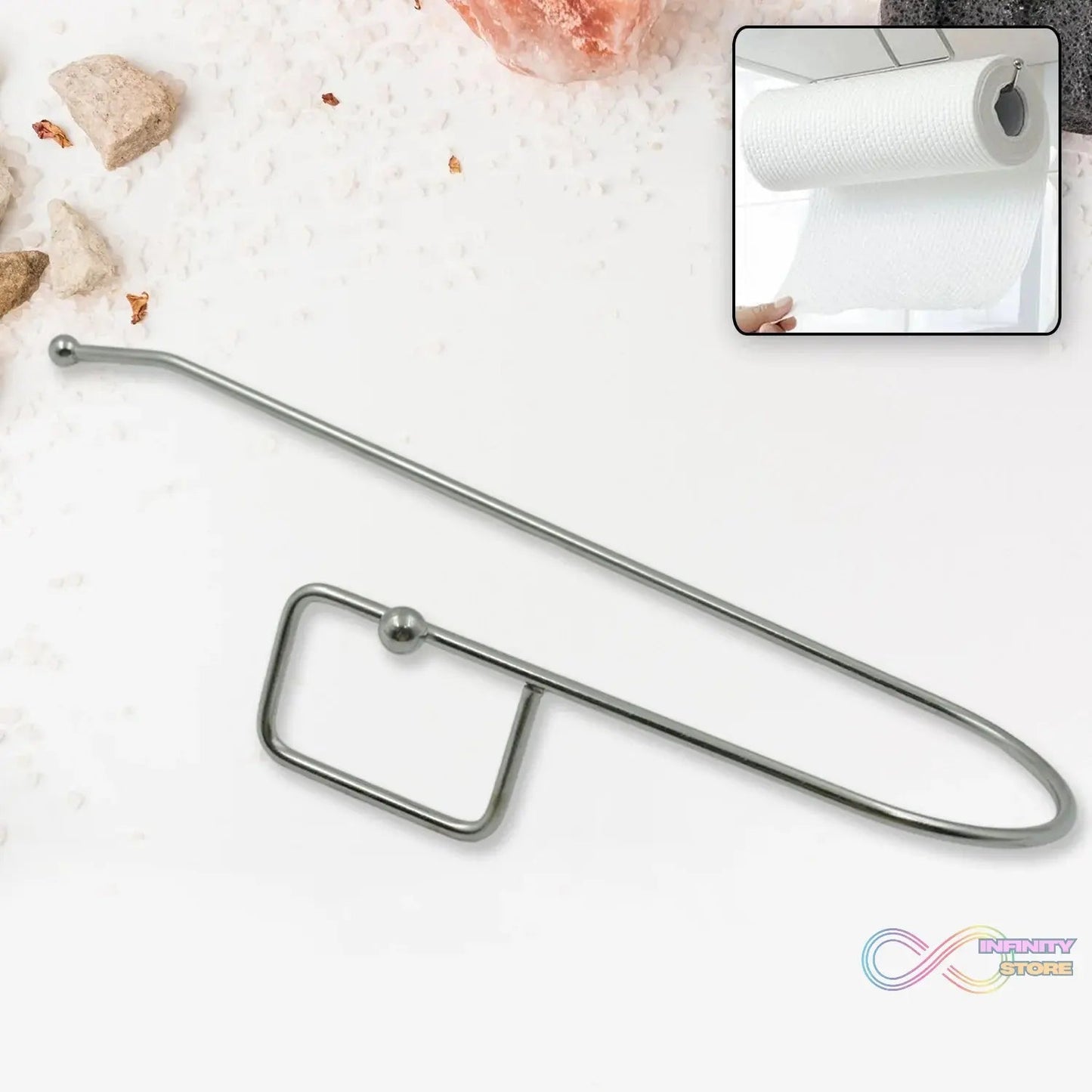 Stainless Steel Adhesive Paper Roll Holder Tissue (1 pc) - infinityexculsivestore.com