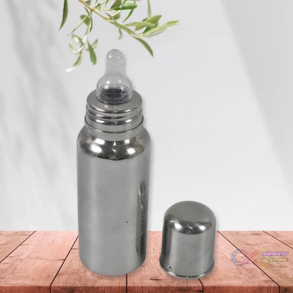 Stainless Steel Baby Feeding Bottle, Milk Feeding (250 ML) - infinityexculsivestore.com