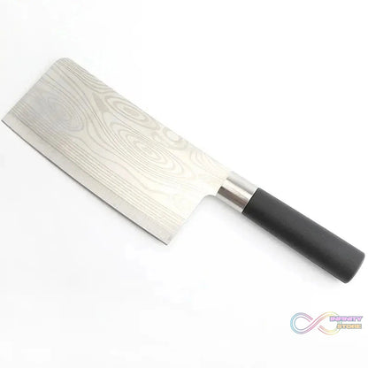Stainless Steel Chef Damascus Cleaver Vegetable Knife with Plastic Handle & Cover, Multipurpose Use for Kitchen or Restaurant (12 Inch) - infinityexculsivestore.com