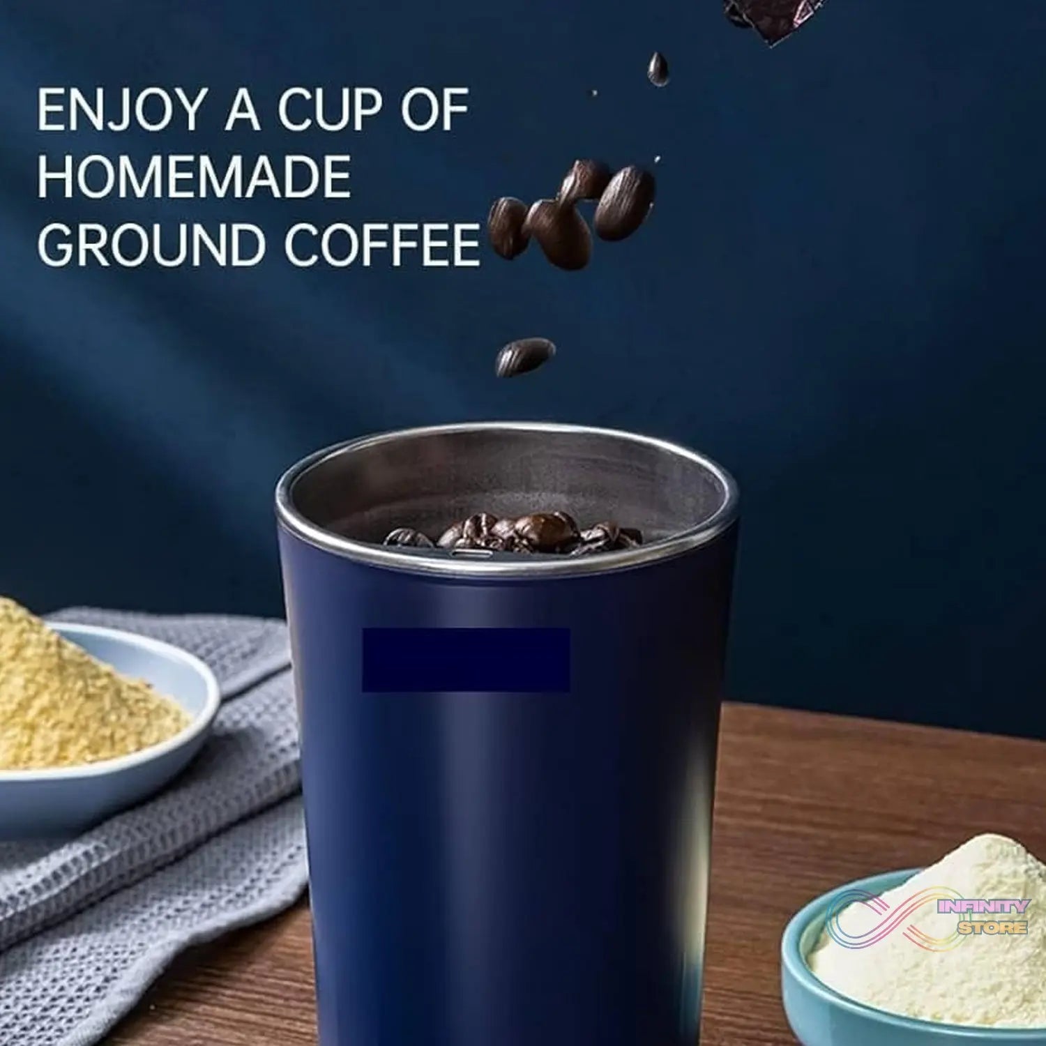 Stainless Steel Coffee Grinder Machine 300w (Multi Blades Grinder) - infinityexculsivestore.com