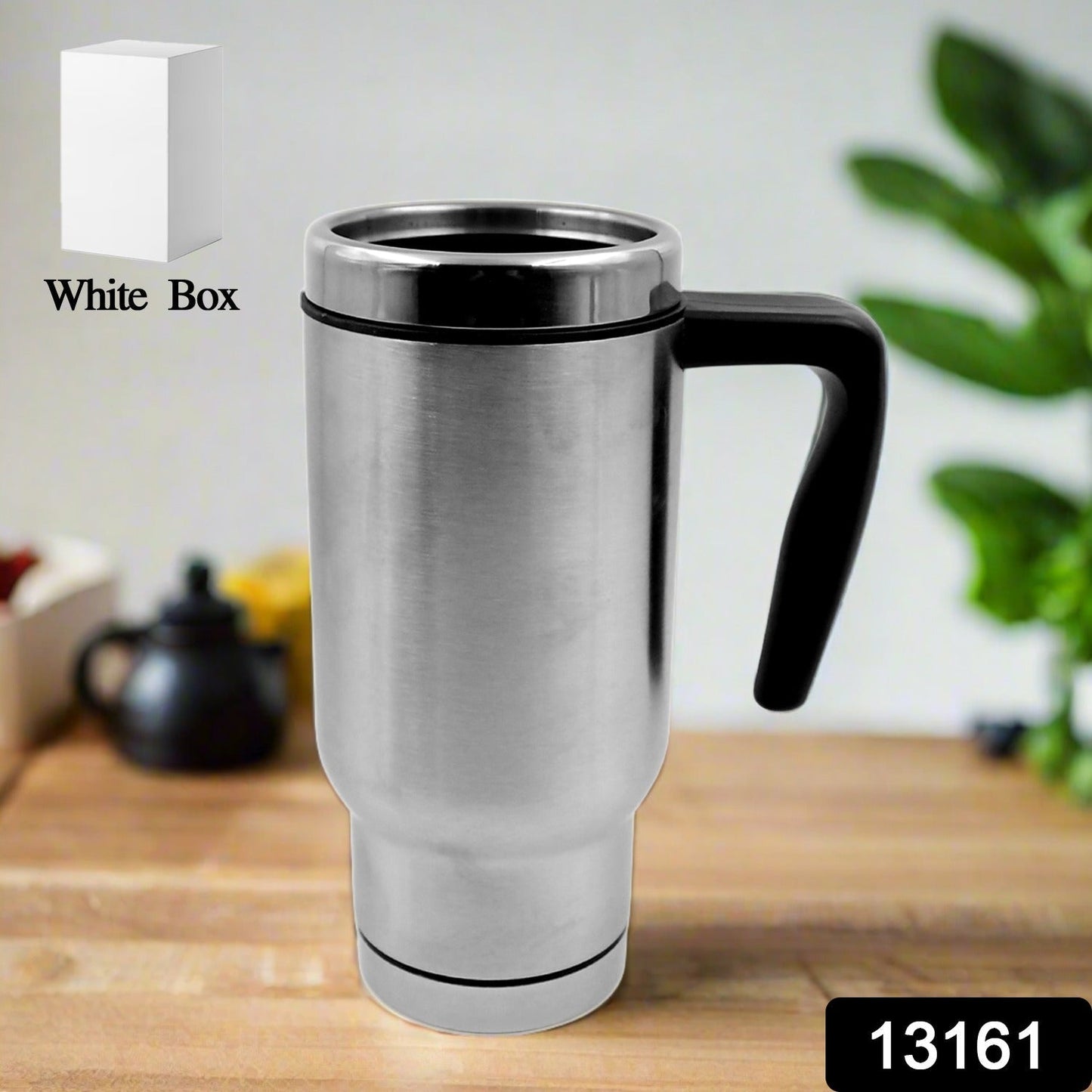 Stainless Steel Coffee Mug (1 Pc / With lid & Handle) - infinityexculsivestore.com