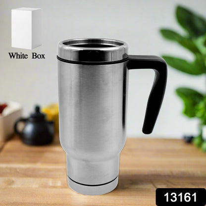 Stainless Steel Coffee Mug (1 Pc / With lid & Handle) - infinityexculsivestore.com