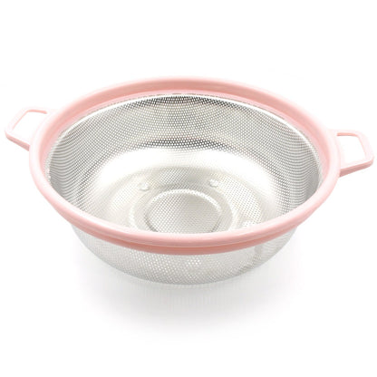 Stainless Steel Colander with Handle - Large Metal Mesh Basket Strainer (1 pc) - infinityexculsivestore.com