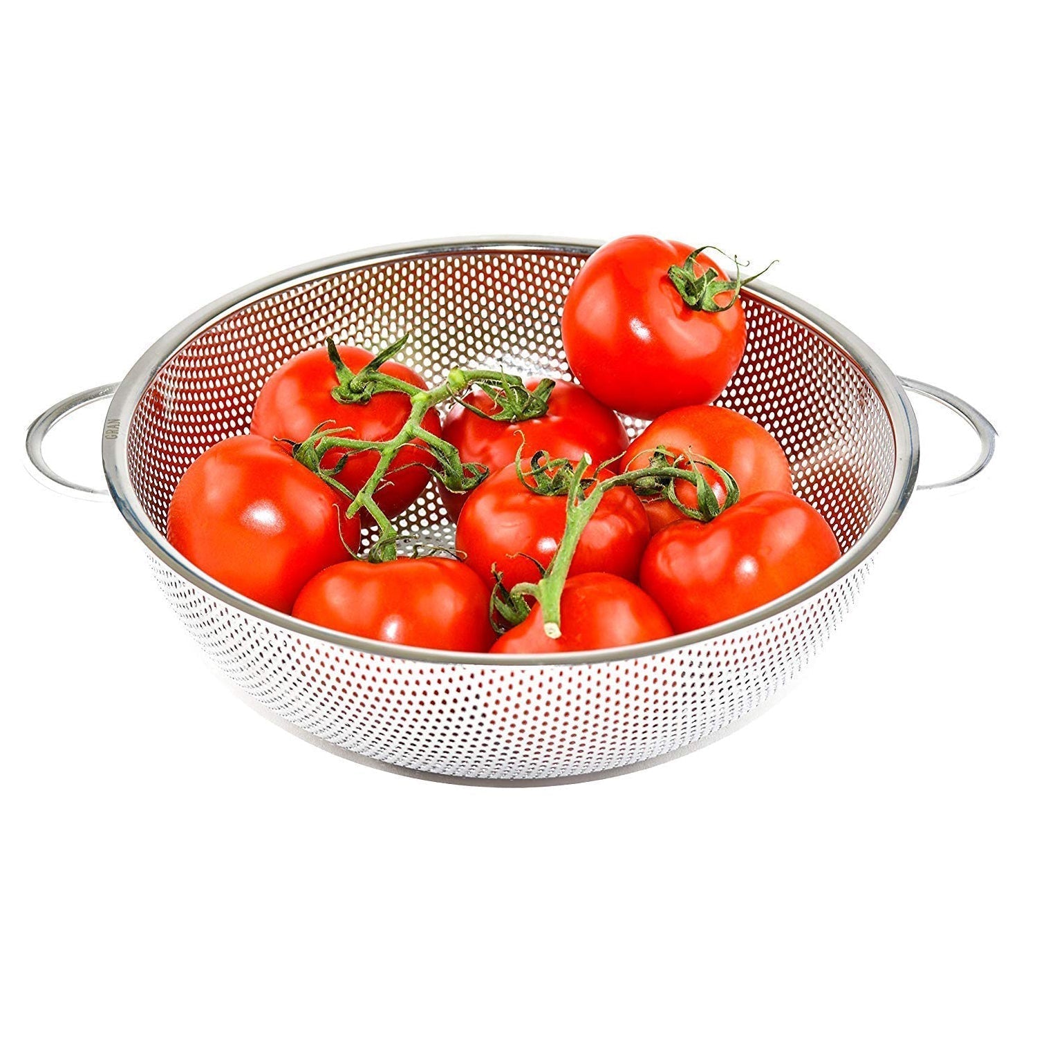 Stainless Steel Colander with Handle, Large Metal Mesh Basket Strainer for Pasta, Spaghetti, Berry, Veggies, Fruits, Kitchen Food Colander, Safe (1 pc / 25.5 cm) - infinityexculsivestore.com