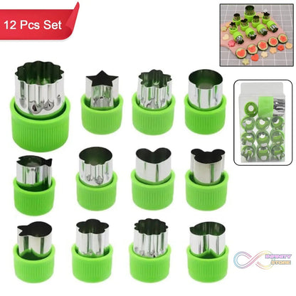 Stainless Steel Cookie Cutter Shapes Set, Baking Cooking Food Decoration (12 Pcs Set) - infinityexculsivestore.com