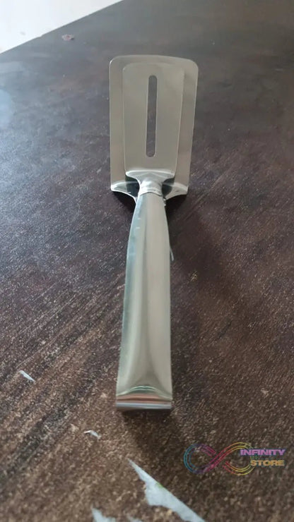 Stainless Steel Cooking Tong - Multifunctional Slotted Fish Double - Sided Spatula (1 Pc / 23 Cm) - infinityexculsivestore.com