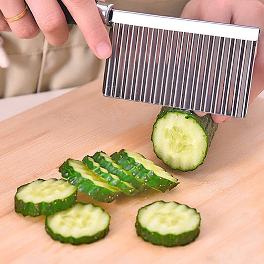 Stainless Steel Crinkle Cutter Knife for Salad and Vegetables - infinityexculsivestore.com