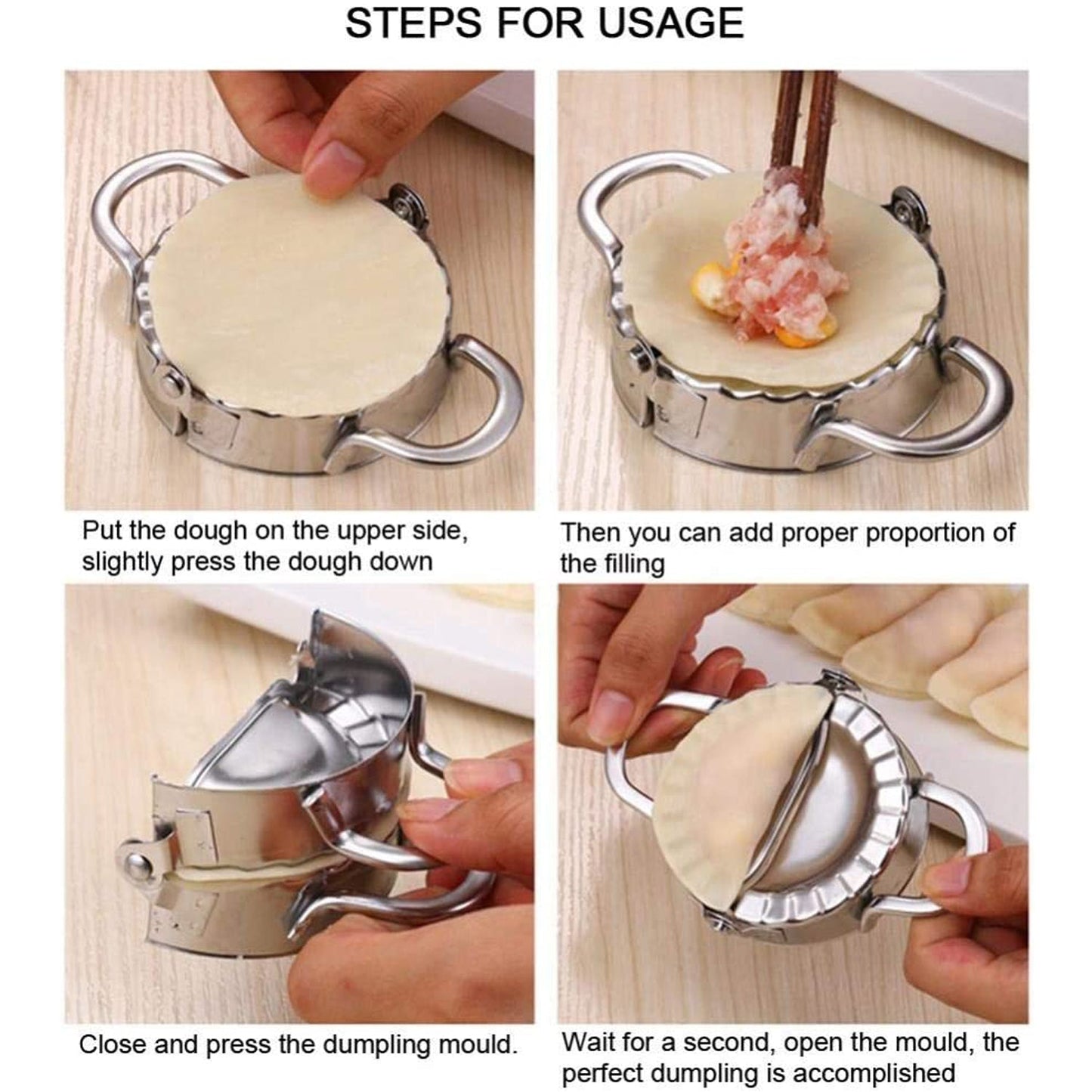 Stainless Steel Dumpling Maker, Dough Cutter Pie Mold Tool. - infinityexculsivestore.com