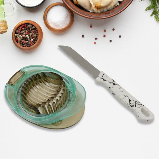 Stainless Steel, Egg Slicer & Knife (2 Pc Set) - infinityexculsivestore.com