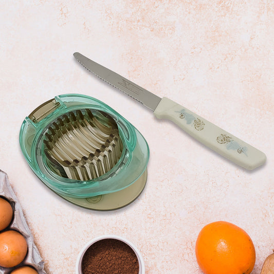 Stainless Steel, Egg Slicer & Knife (2 Pc Set) - infinityexculsivestore.com