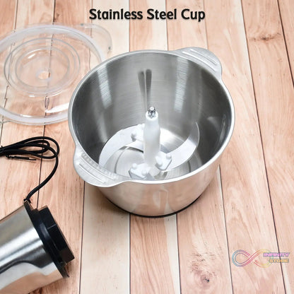 Stainless Steel Electric Meat Grinders with Bowl Heavy for Kitchen Food Chopper, Meat, Vegetables, Onion , Garlic Slicer Dicer, Fruit & Nuts Blender (3L) - infinityexculsivestore.com