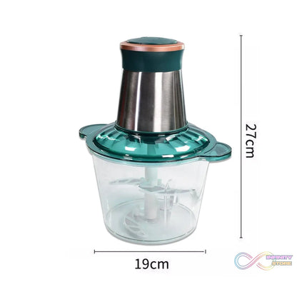 Electric meat grinder with stainless steel bowl for versatile chopping