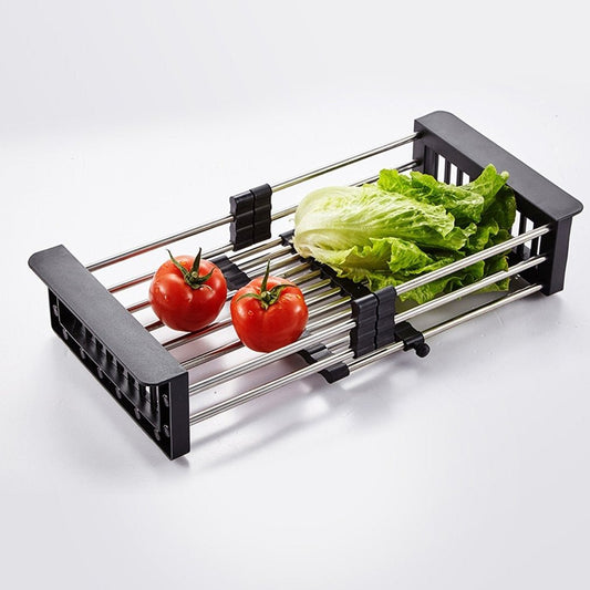 Stainless Steel Expandable Kitchen Sink Dish Drainer - infinityexculsivestore.com