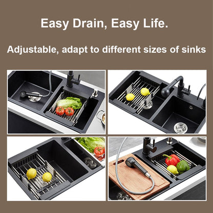 Stainless Steel Expandable Kitchen Sink Dish Drainer - infinityexculsivestore.com