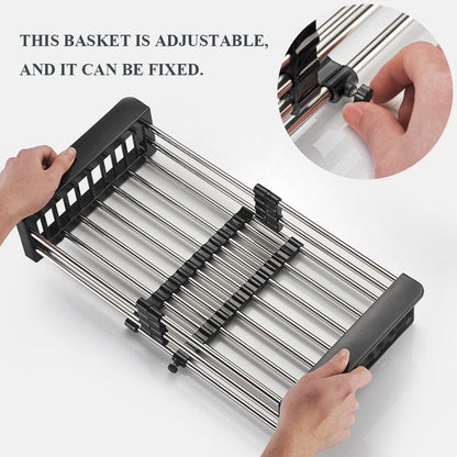 Stainless Steel Expandable Kitchen Sink Dish Drainer - infinityexculsivestore.com