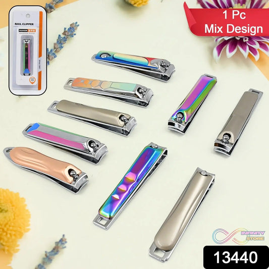 Stainless Steel Folding Portable Large Nail Clippers with Nail File (1 Pc / Mix Design) - infinityexculsivestore.com