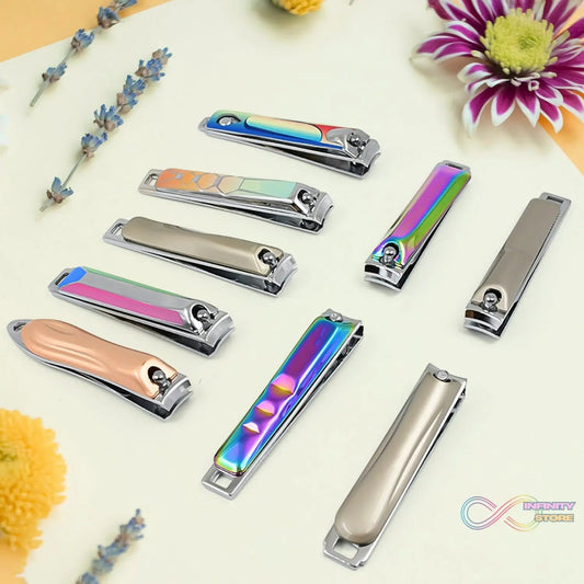 Stainless Steel Folding Portable Large Nail Clippers with Nail File (1 Pc / Mix Design) - infinityexculsivestore.com