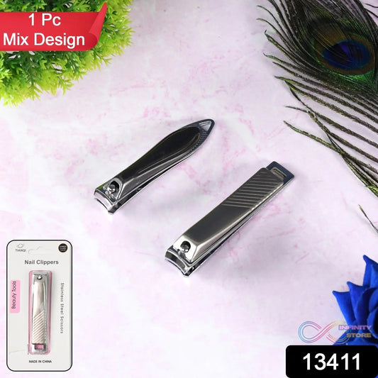 Stainless Steel Folding Portable Large Nail Clippers with Nail File (1 Pc / Mix Design) - infinityexculsivestore.com