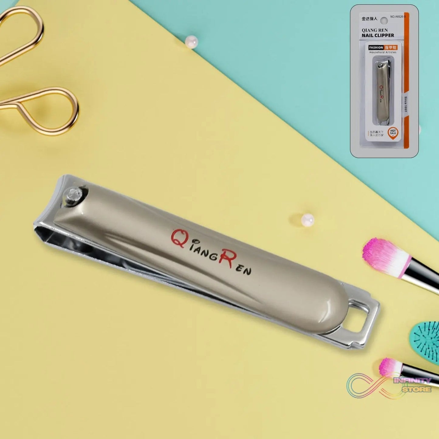 Stainless Steel Folding Portable Large Nail Clippers with Nail File (1 Pc) - infinityexculsivestore.com