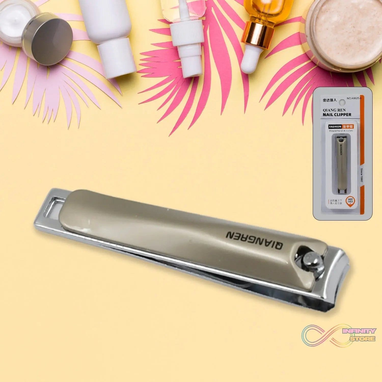 Stainless Steel Folding Portable Large Nail Clippers with Nail File (1 Pc) - infinityexculsivestore.com