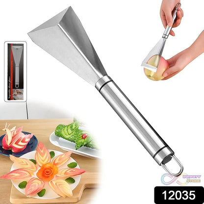 Stainless Steel Fruit Carving Knife - V Shape Channel Knife Tool (1 Pc) - infinityexculsivestore.com
