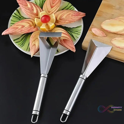 Stainless Steel Fruit Carving Knife - V Shape Channel Knife Tool (1 Pc) - infinityexculsivestore.com