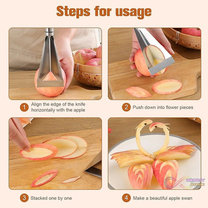 Stainless Steel Fruit Carving Knife - V Shape Channel Knife Tool (1 Pc) - infinityexculsivestore.com