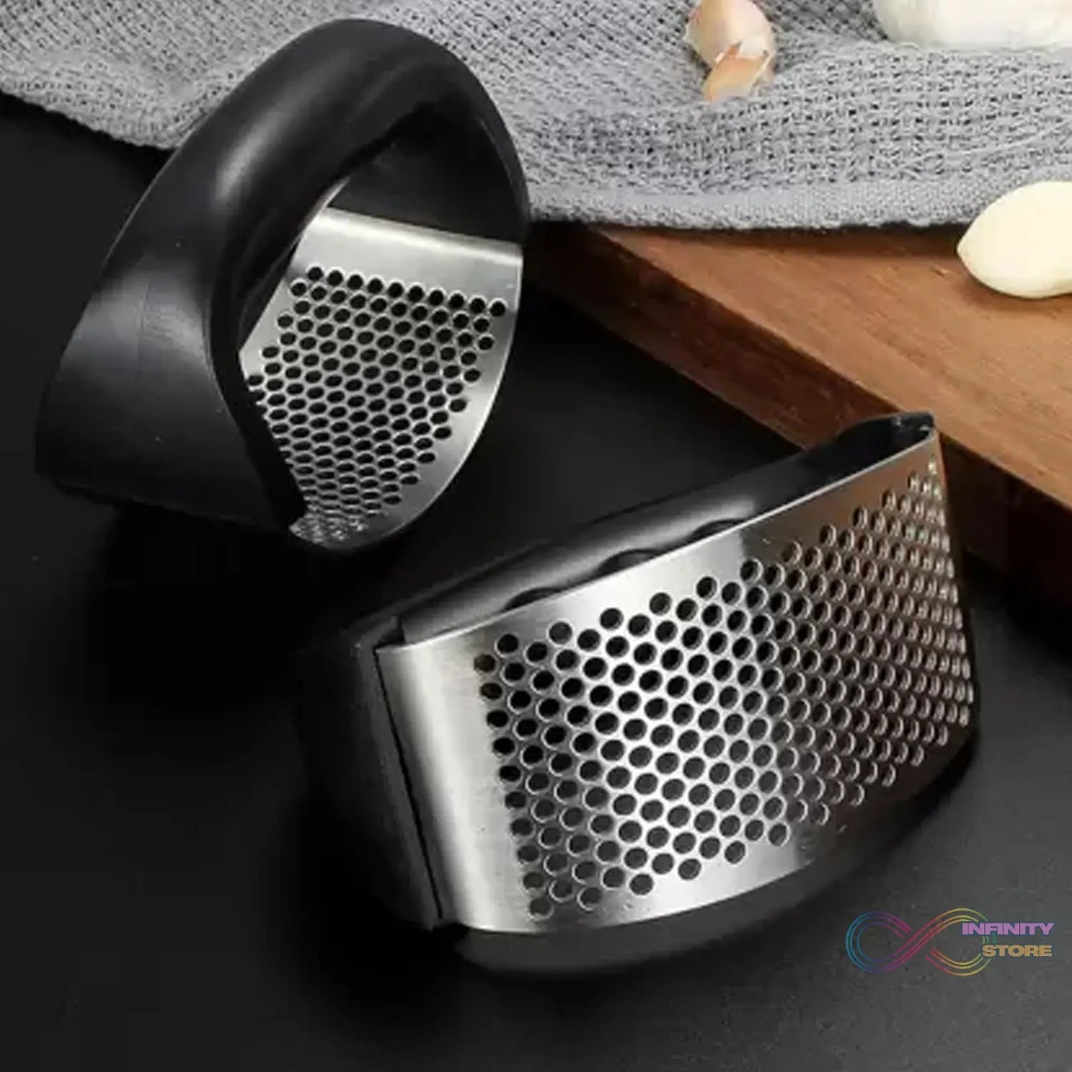 Stainless Steel Garlic Press Crusher for Kitchen - infinityexculsivestore.com