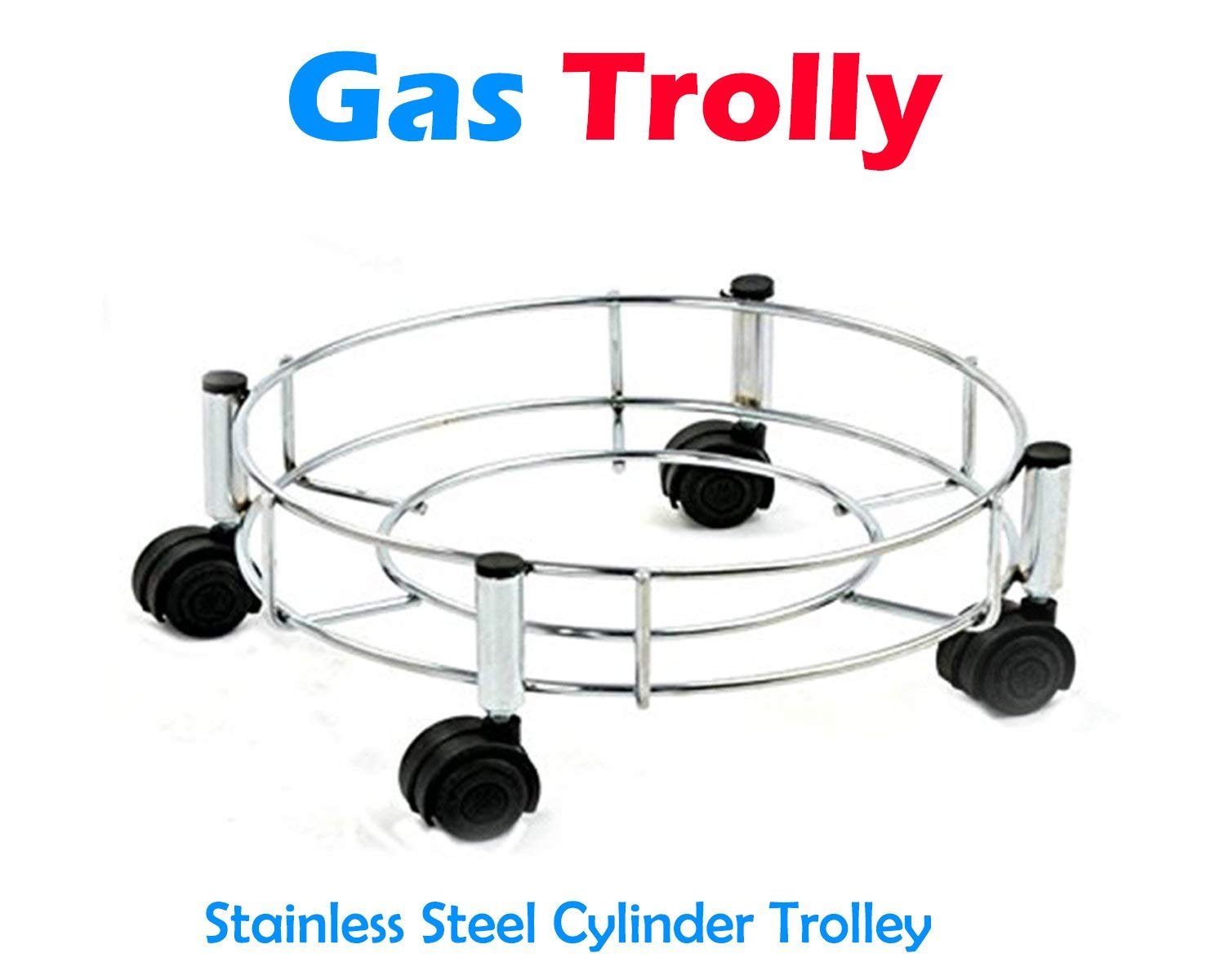 Stainless Steel Gas Cylinder Trolley - infinityexculsivestore.com