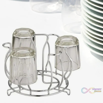 Stainless Steel Glass Holder Glass Hanging Organizer for Kitchen Bars Pubs (MOQ : - 2 Pc) - infinityexculsivestore.com