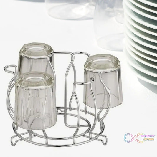 Stainless Steel Glass Holder Glass Hanging Organizer for Kitchen Bars Pubs (MOQ : - 2 Pc) - infinityexculsivestore.com