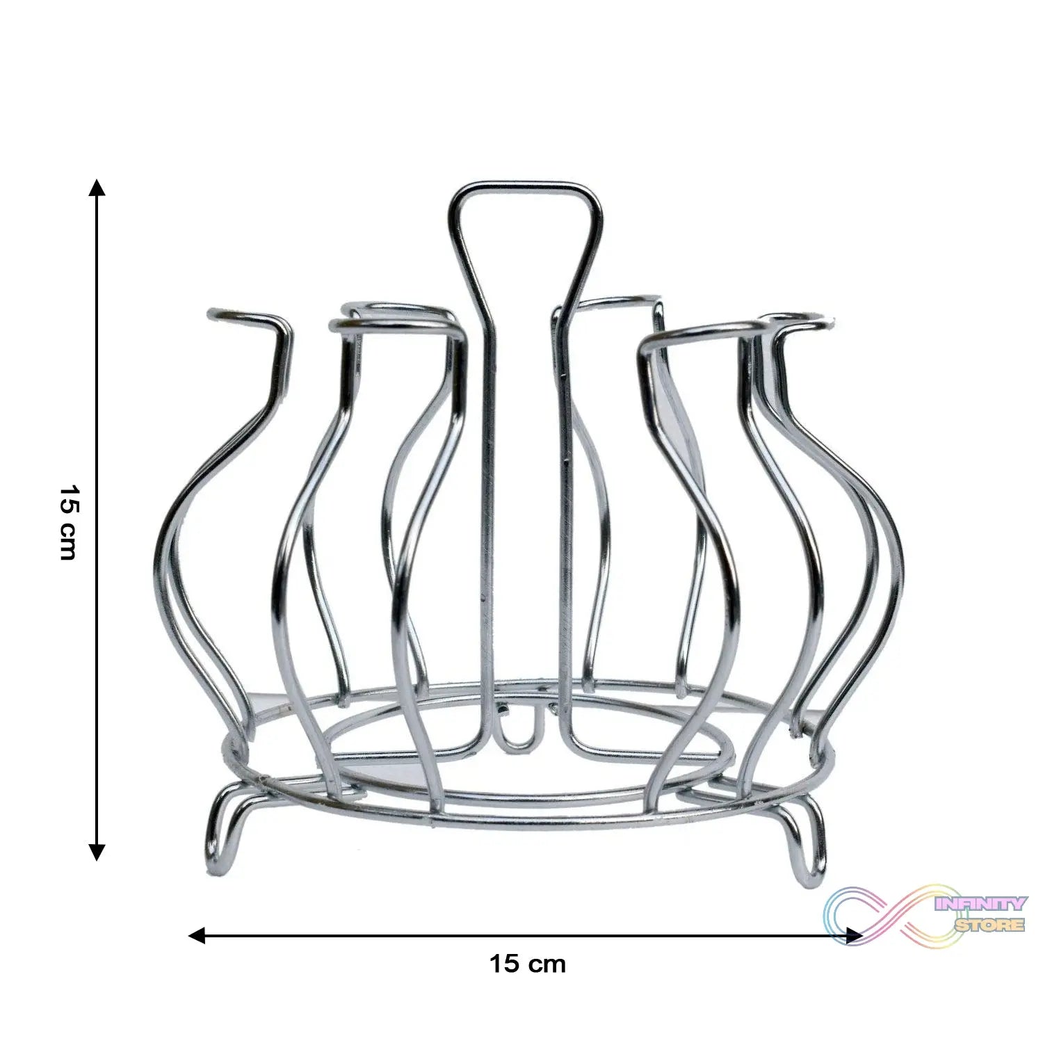 Stainless Steel Glass Holder Glass Hanging Organizer for Kitchen Bars Pubs (MOQ : - 2 Pc) - infinityexculsivestore.com