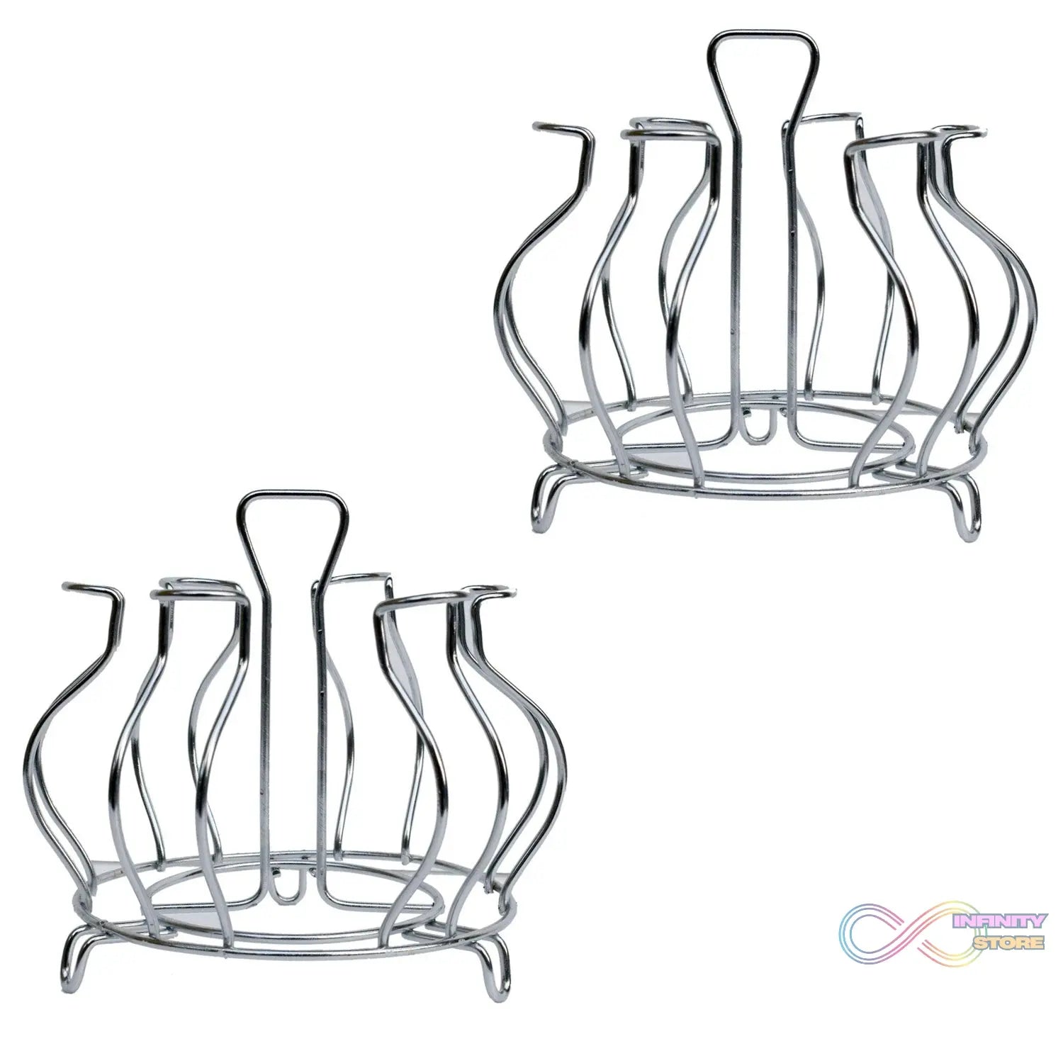 Stainless Steel Glass Holder Glass Hanging Organizer for Kitchen Bars Pubs (MOQ : - 2 Pc) - infinityexculsivestore.com