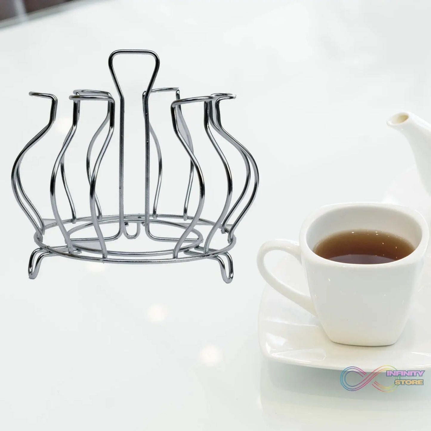 Stainless Steel Glass Holder Glass Hanging Organizer for Kitchen Bars Pubs (MOQ : - 2 Pc) - infinityexculsivestore.com