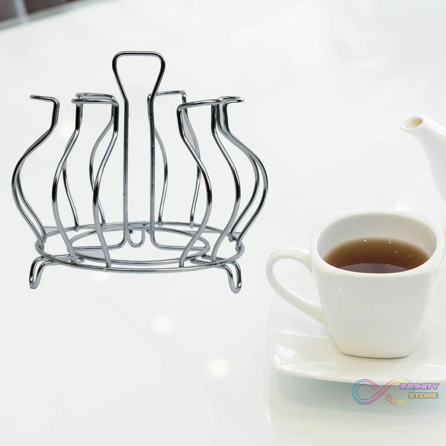 Stainless Steel Glass Holder Glass Hanging Organizer for Kitchen Bars Pubs (MOQ : - 2 Pc) - infinityexculsivestore.com