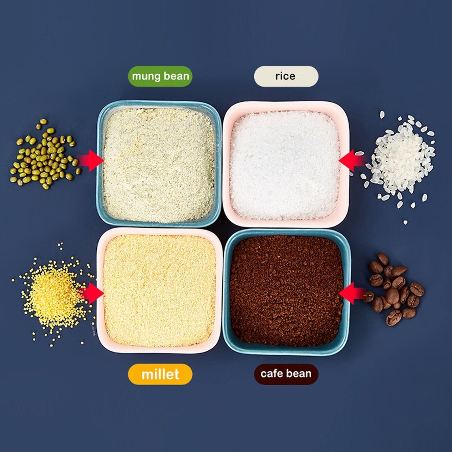 Multi - Functional Electric Stainless Steel Herbs Spices Nuts Grain Grinder with Stainless Steel Bowl, Portable Coffee Bean Seasonings Spices Mill Powder Machine Grinder Machine for Home and Office - infinityexculsivestore.com