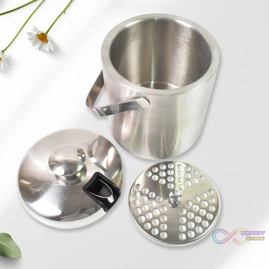 Stainless Steel Ice Buckets with Lid (1.3 Liters Approx) - infinityexculsivestore.com