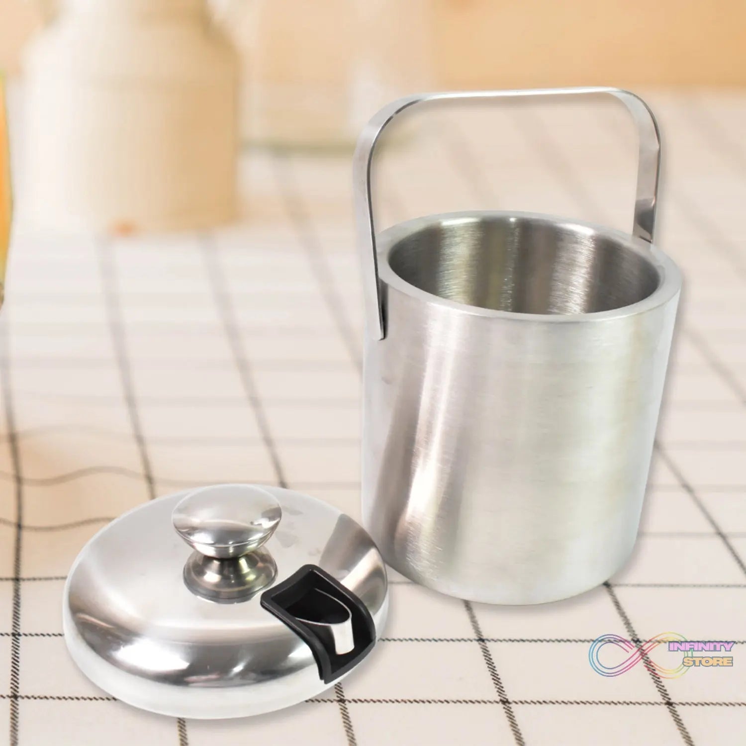Stainless Steel Ice Buckets with Lid (1.3 Liters Approx) - infinityexculsivestore.com