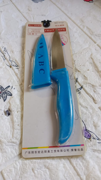 Stainless Steel Knife For Kitchen Use, Knife Set, Knife & Non - Slip Handle With Blade Cover Knife, Fruit, Vegetable,Knife Set (1 Pc) - infinityexculsivestore.com